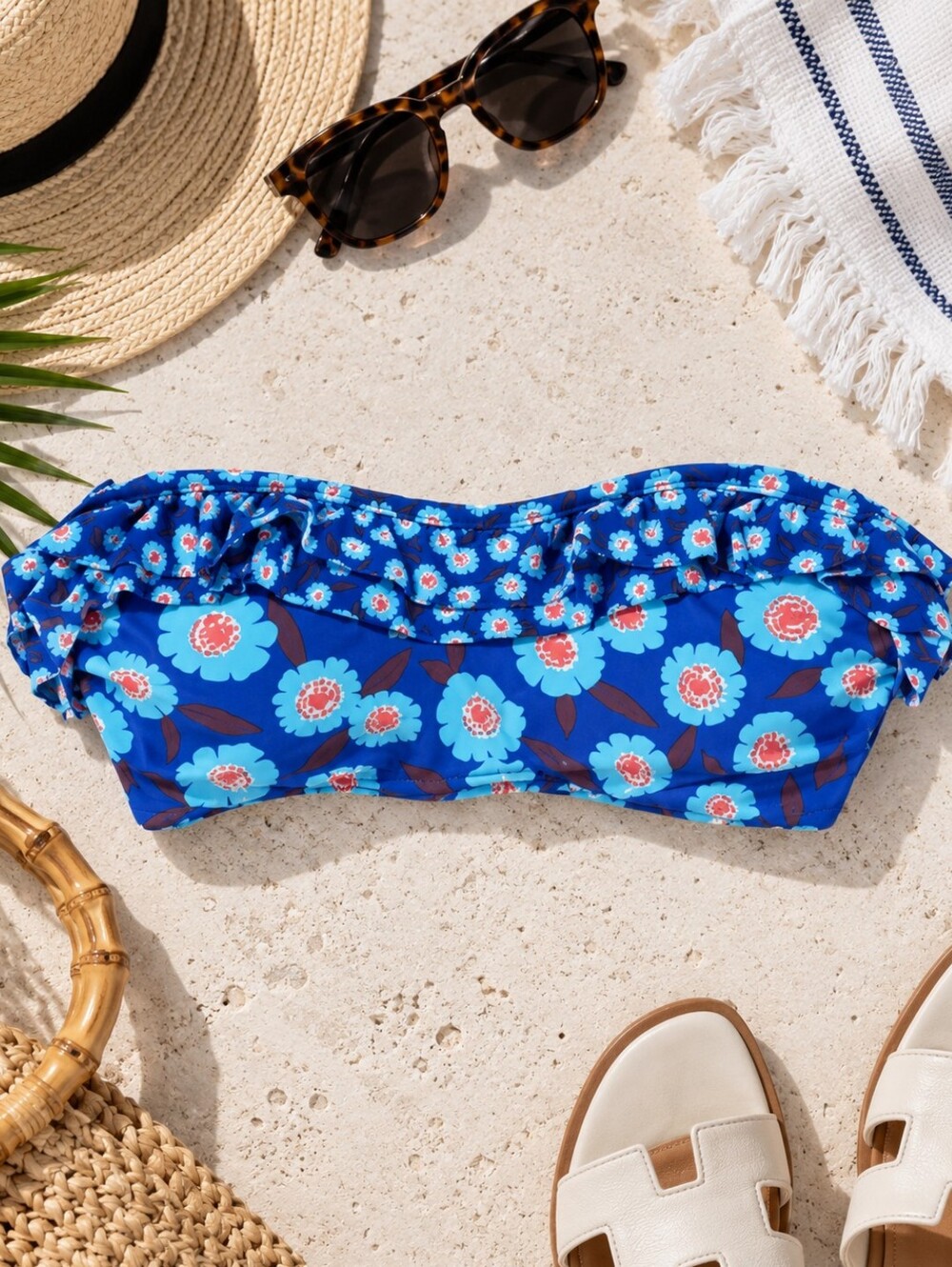 Kate Spade bandeau tangier Beach bikini top size small